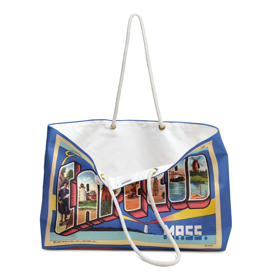 Vintage Postcard Weekender Bag