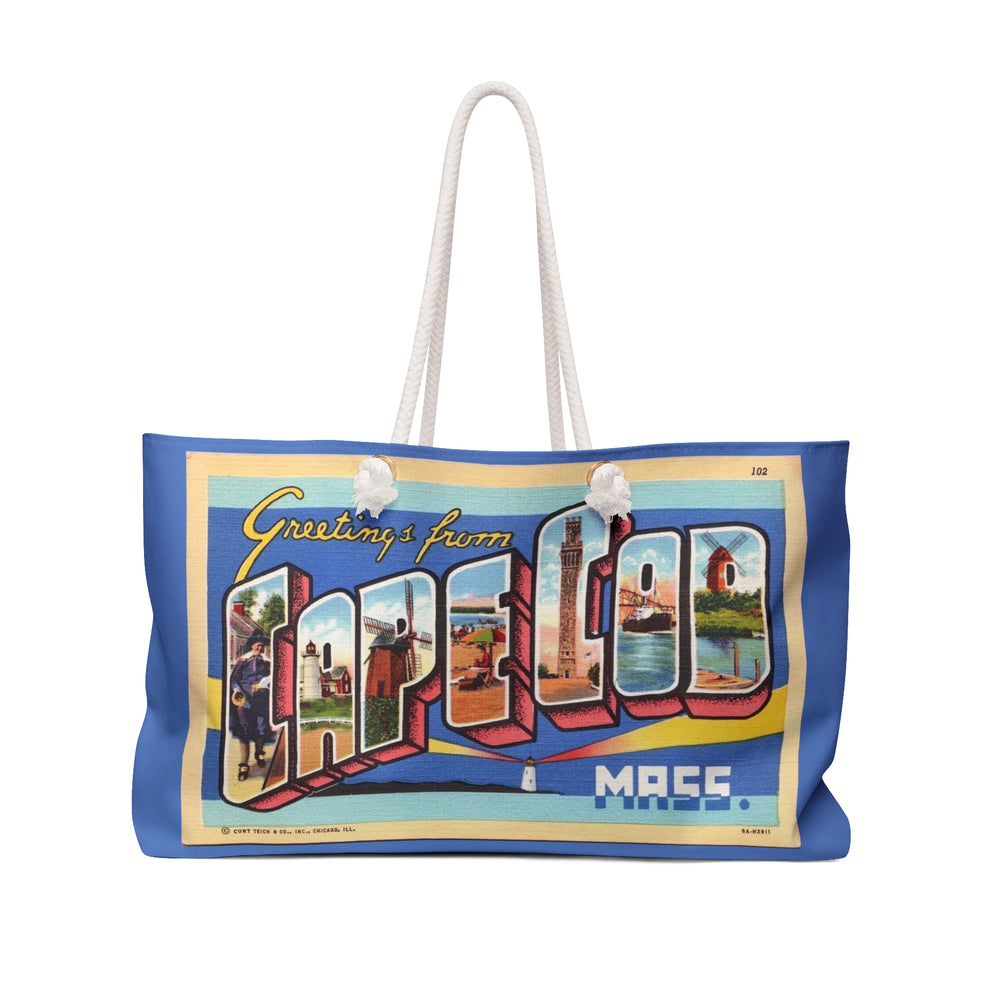 Vintage Postcard Weekender Bag