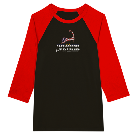 Cape Codders for Trump - Unisex 3/4 sleeve Raglan T-shirt
