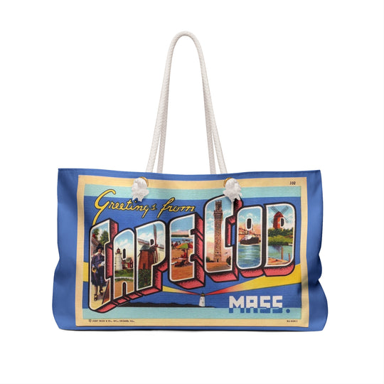 Vintage Postcard Weekender Bag