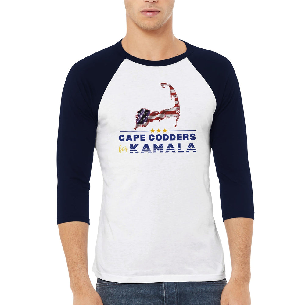 Cape Codders for Kamala - Unisex 3/4 sleeve Raglan T-shirt