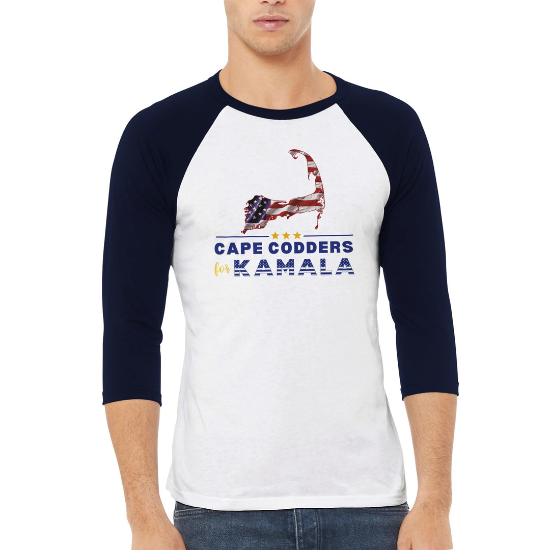 Cape Codders for Kamala - Unisex 3/4 sleeve Raglan T-shirt