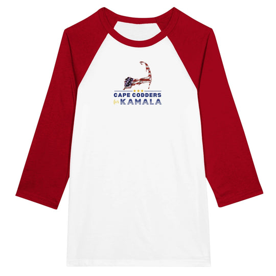 Cape Codders for Kamala - Unisex 3/4 sleeve Raglan T-shirt