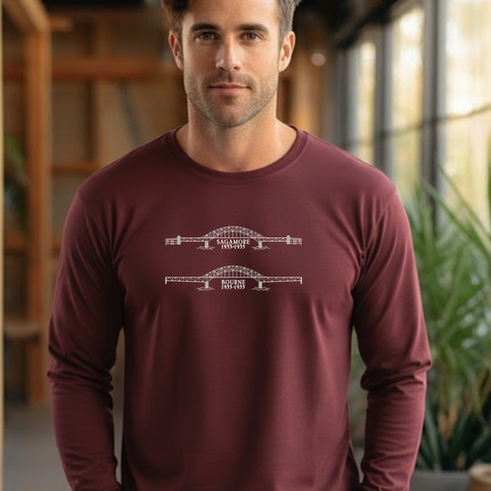 Sagamore and Bourne Bridges | Classic Unisex Long Sleeve T-shirt