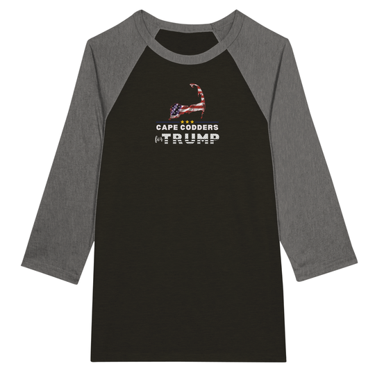Cape Codders for Trump - Unisex 3/4 sleeve Raglan T-shirt