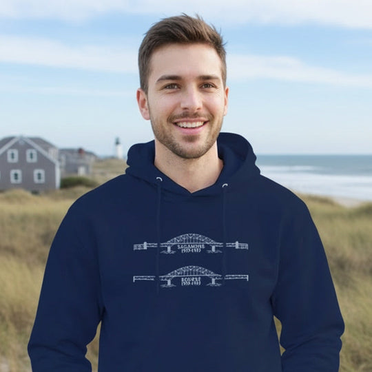 Sagamore and Bourne Bridges | Classic Unisex Pullover Hoodie