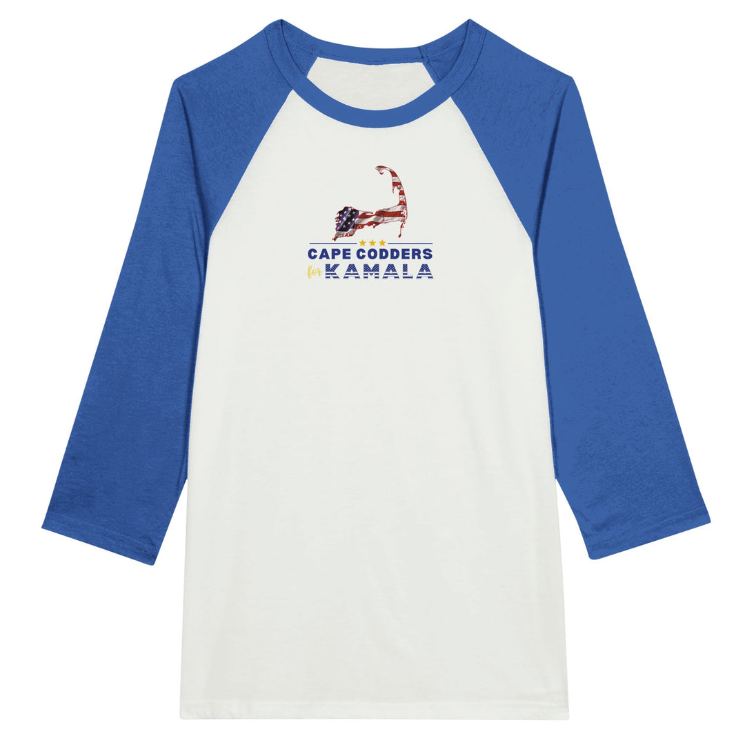 Cape Codders for Kamala - Unisex 3/4 sleeve Raglan T-shirt
