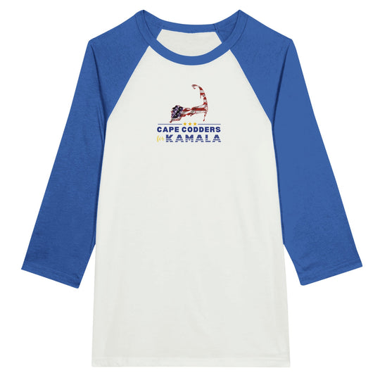 Cape Codders for Kamala - Unisex 3/4 sleeve Raglan T-shirt