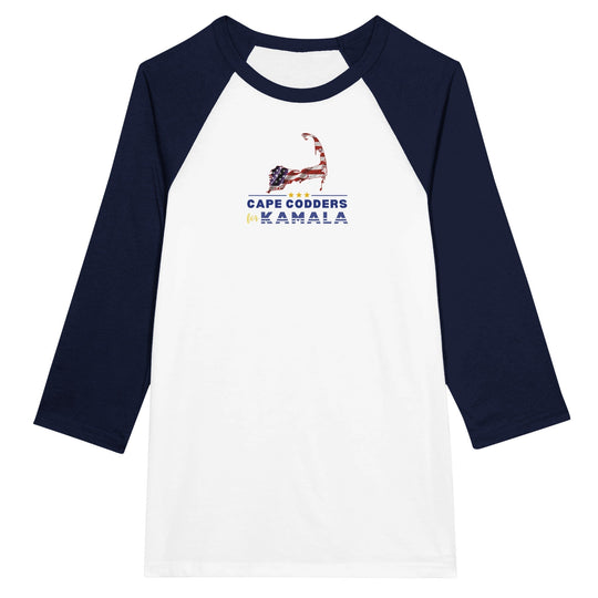 Cape Codders for Kamala - Unisex 3/4 sleeve Raglan T-shirt